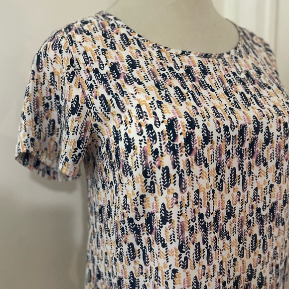 Simply Styled by Sears L Large Pink Blue Abstract Sleeveless Tiered Top - Picture 5 of 6